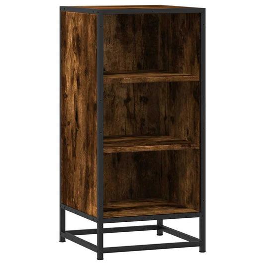 vidaXL Sideboard Smoked Oak 35.5x35x76 cm Engineered Wood and Metal
