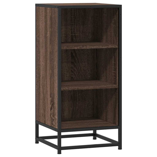 vidaXL Sideboard Brown Oak 35.5x35x76 cm Engineered Wood and Metal