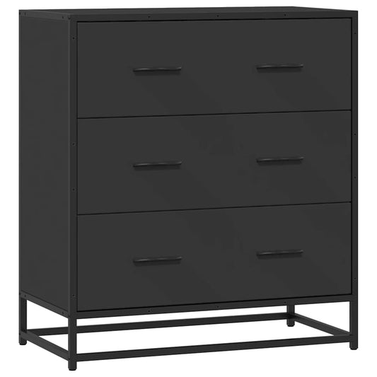 vidaXL Sideboard Black 68x35x76 cm Engineered Wood and Metal