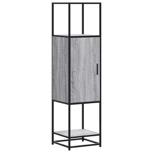 vidaXL Highboard Grey Sonoma 35.5x35x139 cm Engineered Wood and Metal