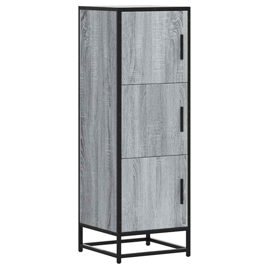 vidaXL Highboard Grey Sonoma 35.5x35x106.5 cm Engineered Wood and Metal