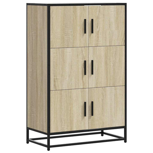 vidaXL Highboard Sonoma Oak 68x35x106,5 cm Engineered Wood and Metal