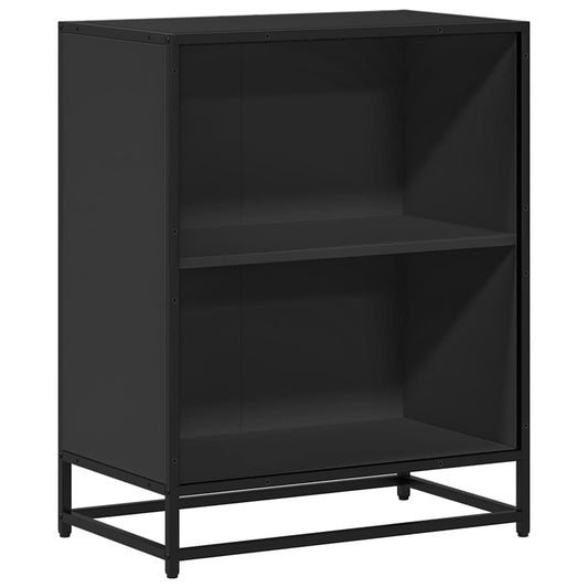 vidaXL Book Cabinet Black 60x35x76 cm Engineered Wood