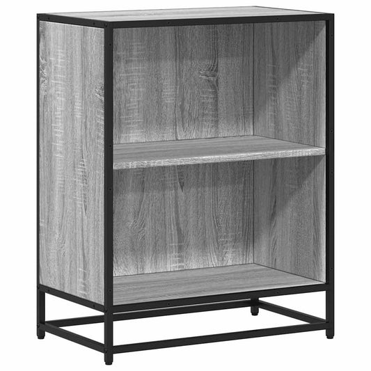 vidaXL Book Cabinet Grey Sonoma 60x35x76 cm Engineered Wood