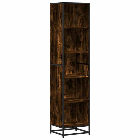 vidaXL Book Cabinet Smoked Oak 40x35x170.5 cm Engineered Wood