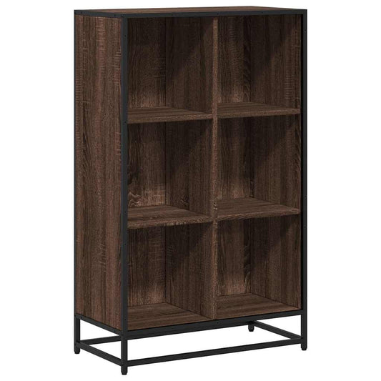 vidaXL Book Cabinet Brown Oak 65.5x33x107.5 cm Engineered Wood