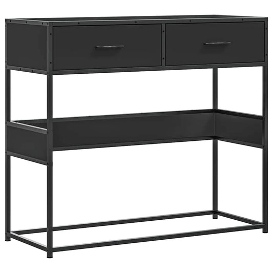 vidaXL Console Table Black 90x35x80 cm Engineered Wood
