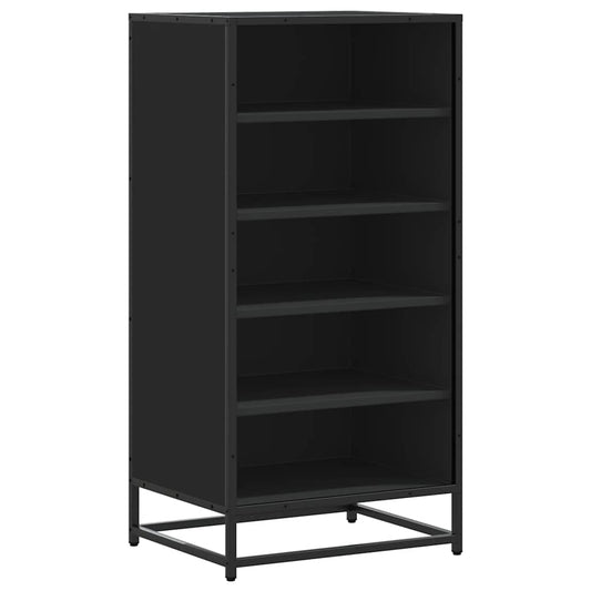 vidaXL Shoe Rack Black 48x38x97,5 cm Engineered Wood