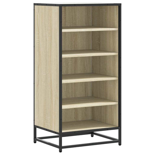 vidaXL Shoe Rack Sonoma Oak 48x38x97,5 cm Engineered Wood
