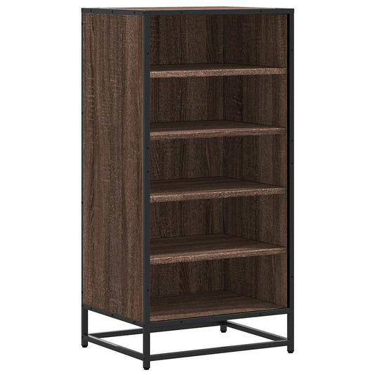 vidaXL Shoe Rack Brown Oak 48x38x97,5 cm Engineered Wood