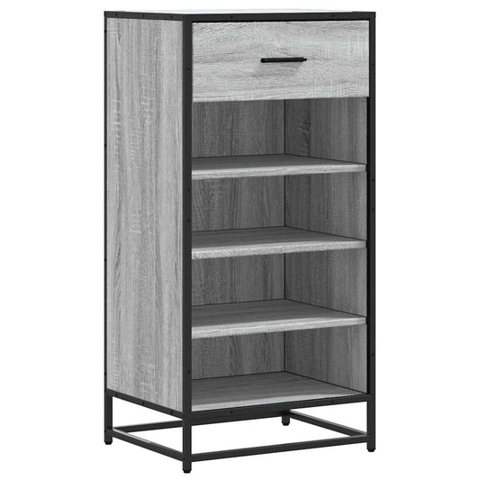vidaXL Shoe Rack Grey Sonoma 48x38x97,5 cm Engineered Wood