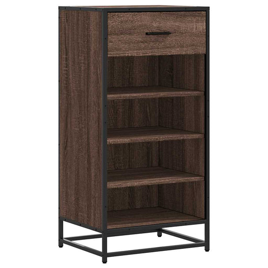 vidaXL Shoe Rack Brown Oak 48x38x97,5 cm Engineered Wood