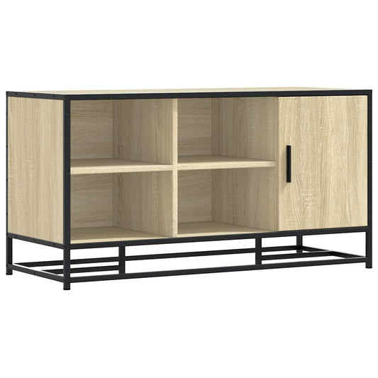 vidaXL Shoe Bench Sonoma Oak 100x40x53.5 cm Engineered Wood and Metal