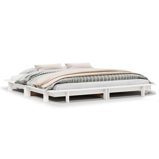 vidaXL Bed Frame without Mattress White 160x200 cm Solid Wood Pine