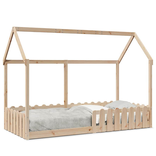 vidaXL Kids' House Bed Frame without Mattress 90x190 cm Single Solid Wood Pine