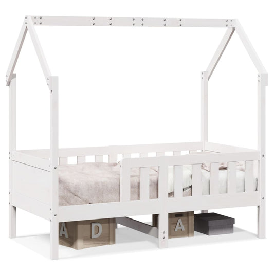vidaXL Kids' House Bed Frame without Mattress White 80x160 cm Pine