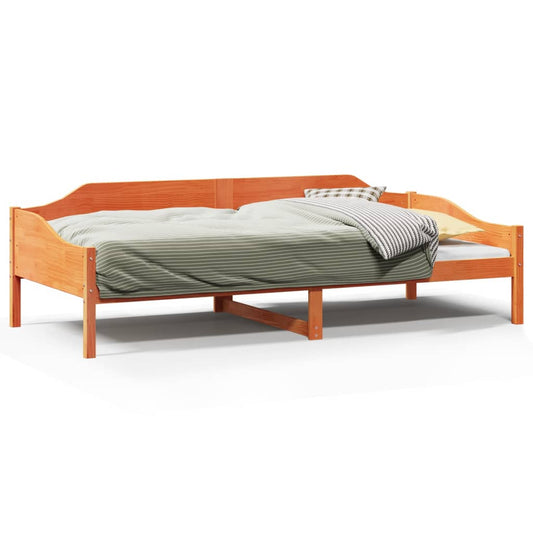 vidaXL Bed Frame without Mattress Wax Brown 90x190 cm Single Solid Wood Pine