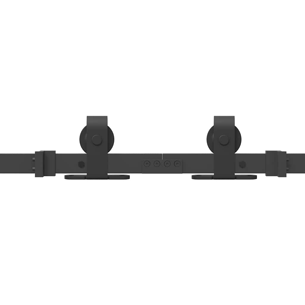 vidaXL Sliding Door Hardware Kit 427 cm Steel Black