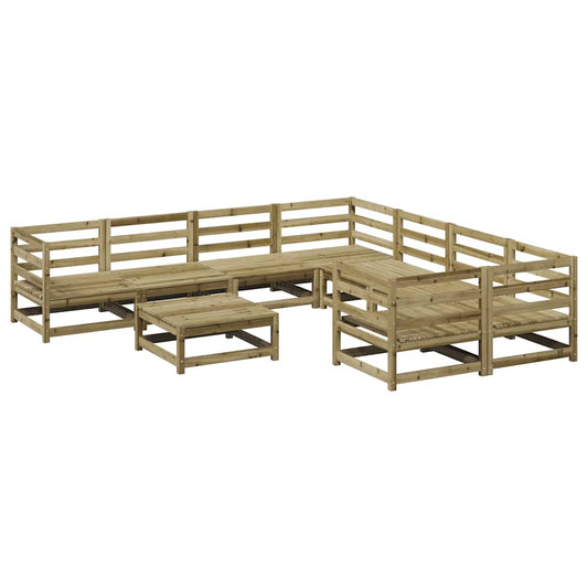 vidaXL 9 Piece Garden Sofa Set Impregnated Wood Pine