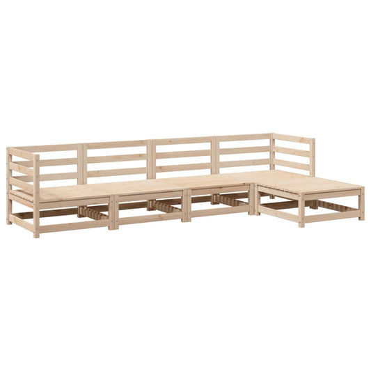 vidaXL Garden Sofa Set | Natural wood | Solid pine wood | Medium | Modular