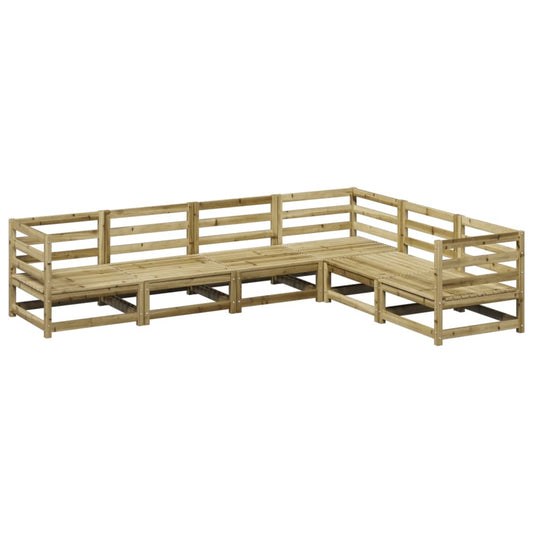 vidaXL 6 Piece Garden Sofa Set Impregnated Wood Pine