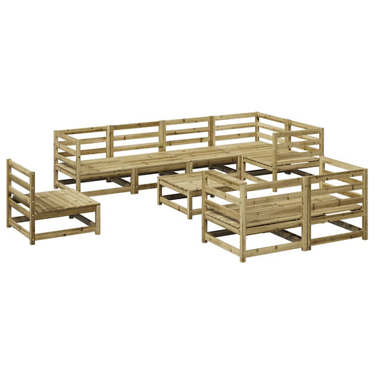 vidaXL 9 Piece Garden Sofa Set Impregnated Wood Pine