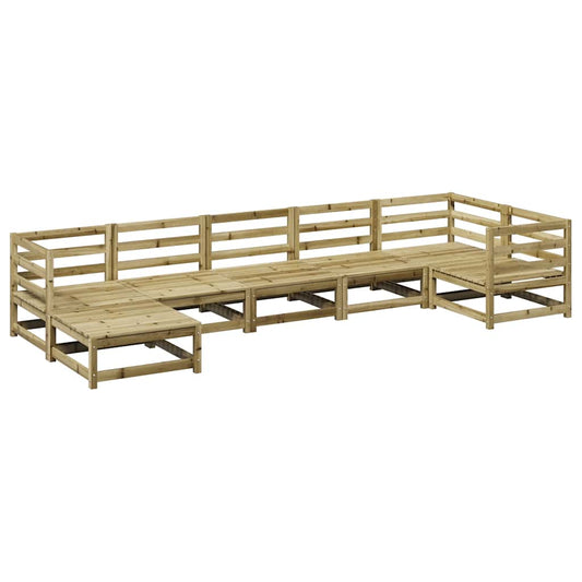 vidaXL 7 Piece Garden Sofa Set Impregnated Wood Pine