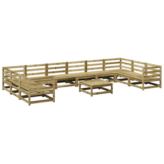 vidaXL 11 Piece Garden Sofa Set Impregnated Wood Pine