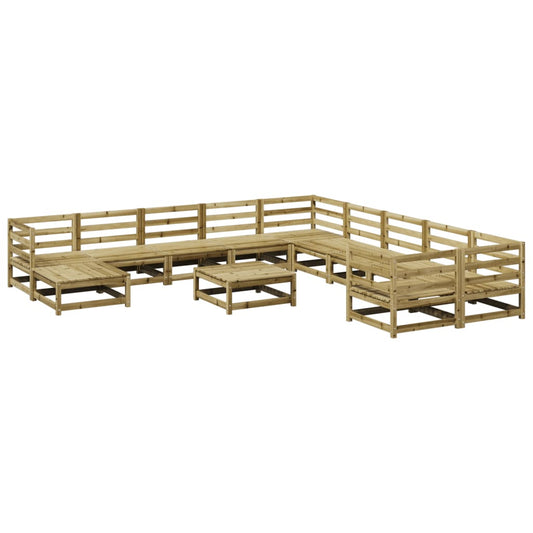 vidaXL 12 Piece Garden Sofa Set Impregnated Wood Pine