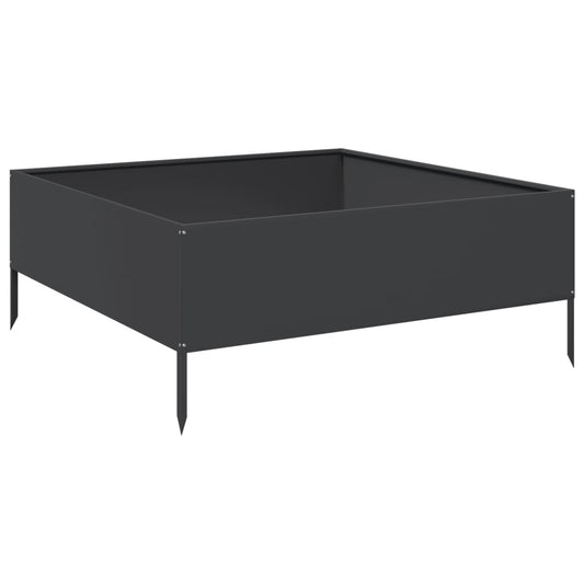vidaXL Garden Raised Bed Black 100x100x41 cm Steel