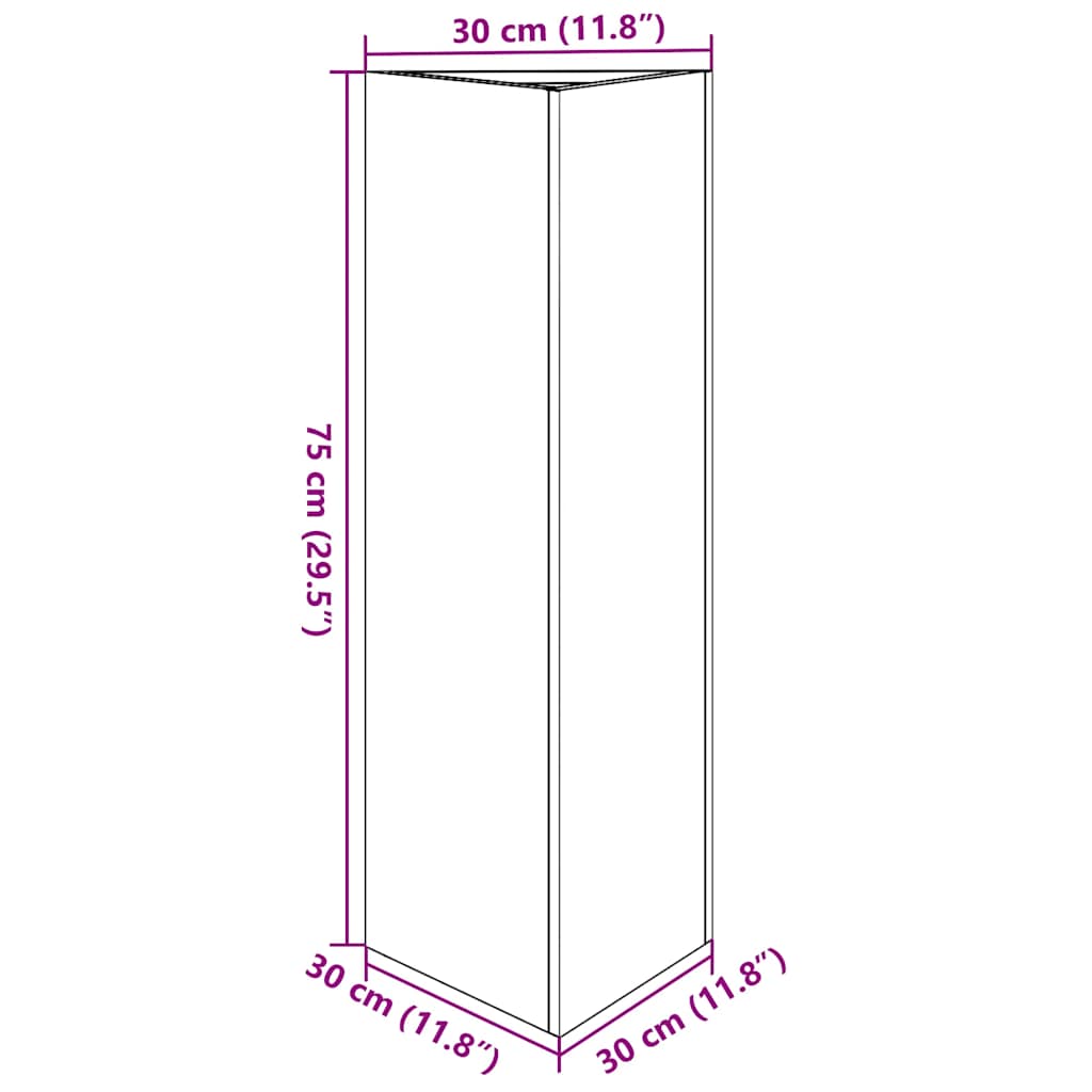 vidaXL Garden Planter Triangular 30x26x75 cm Galvanized Steel