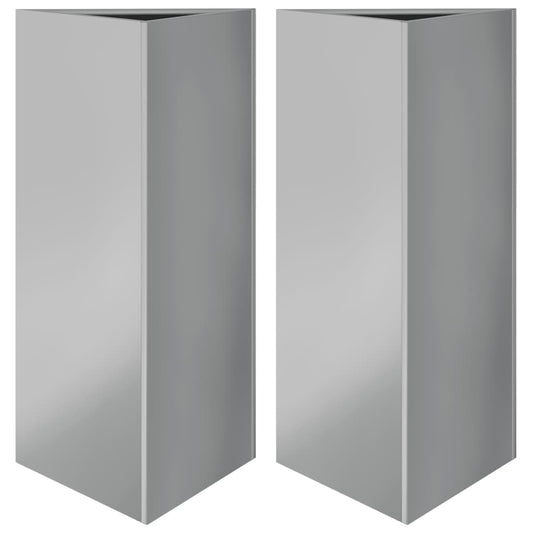 vidaXL Garden Planters 2 pcs Triangular 40x34.5x75 cm Galvanized Steel
