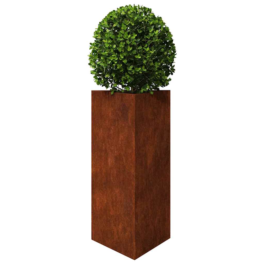 vidaXL Garden Planters 2 pcs Triangular 40x34,5x75 cm Weathering Steel