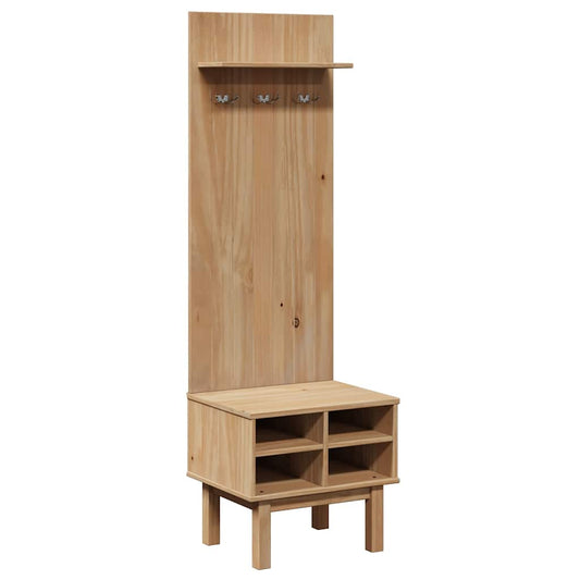 vidaXL Hall Unit "OTTA" 50x40x160 cm Solid Wood Pine