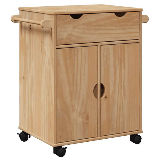 vidaXL Kitchen Trolley "OTTA" 59x45x80 cm Solid Wood Pine