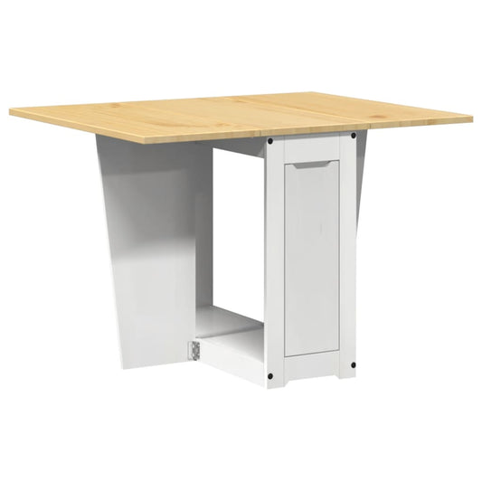 vidaXL Butterfly Dining Table Foldable "Corona" White Solid Wood Pine