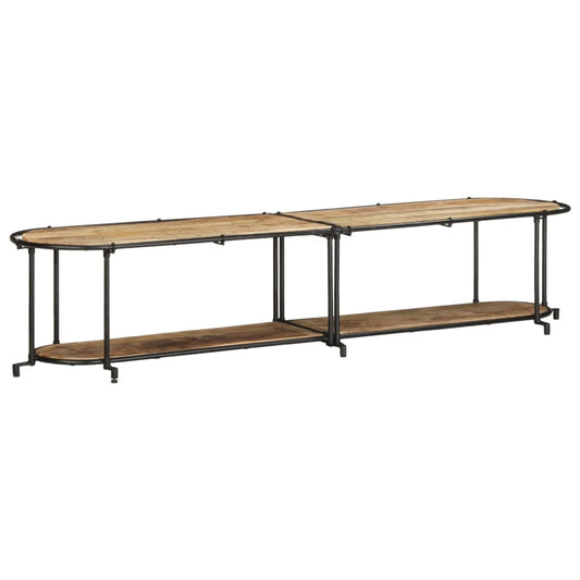 vidaXL TV Cabinet 200x42x40 cm Solid Wood Rough Mango