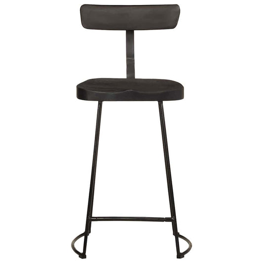 vidaXL Bar Stools 2 pcs Black 49x43x88 cm Solid Wood Mango