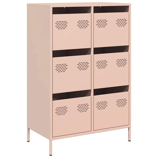 vidaXL Highboard Pink 68x39x101,5 cm Steel