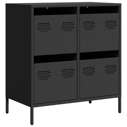 vidaXL Sideboard Black 68x39x73.5 cm Cold-rolled Steel