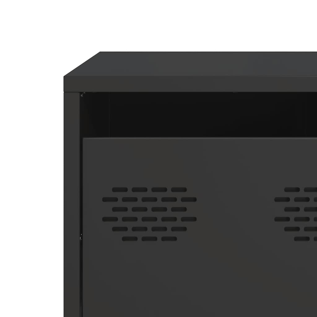 vidaXL Coffee Table Black 101.5x50x43.5 cm Cold-rolled Steel