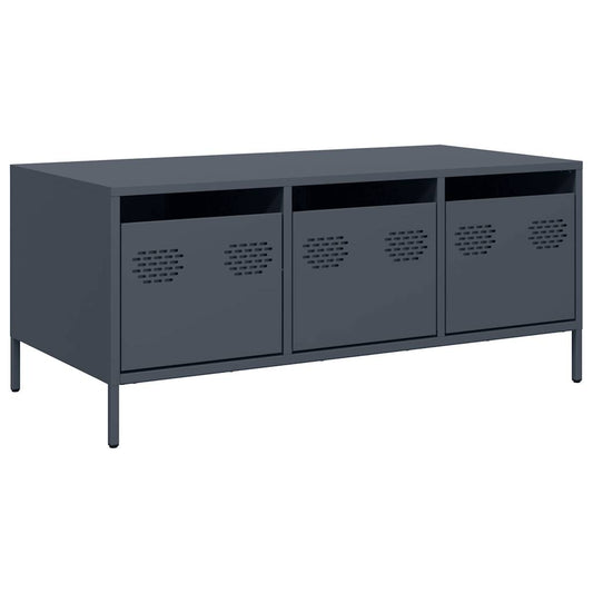 vidaXL Coffee Table Anthracite 101,5x50x43,5 cm Cold-rolled Steel