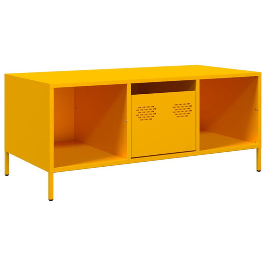 vidaXL Coffee Table Mustard Yellow 101,5x50x43,5 cm Cold-rolled Steel