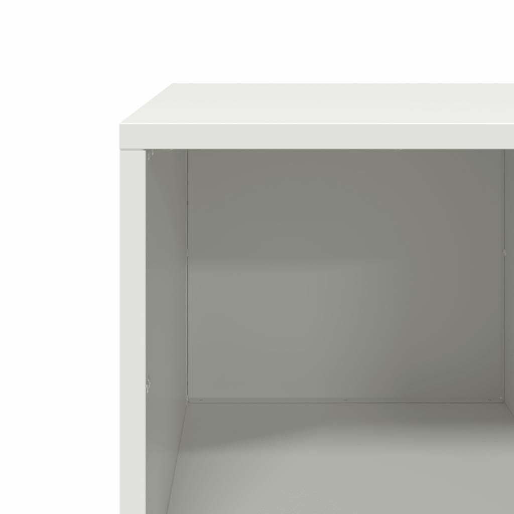 vidaXL Coffee Table White 101.5x50x43.5 cm Cold-rolled Steel