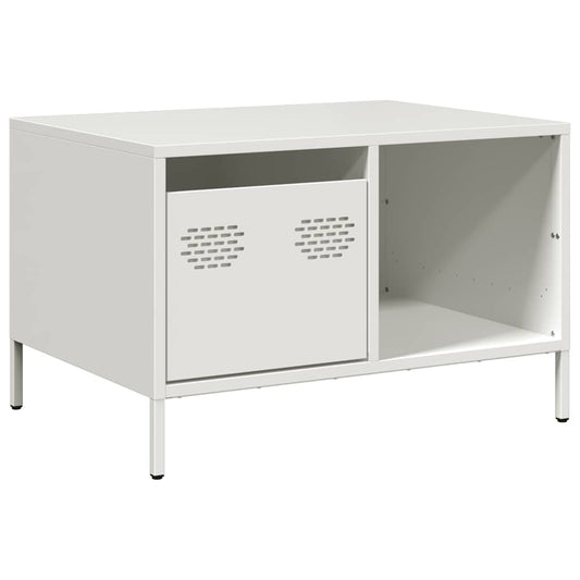 vidaXL Coffee Table White 68,5x50x43,5 cm Cold-rolled Steel
