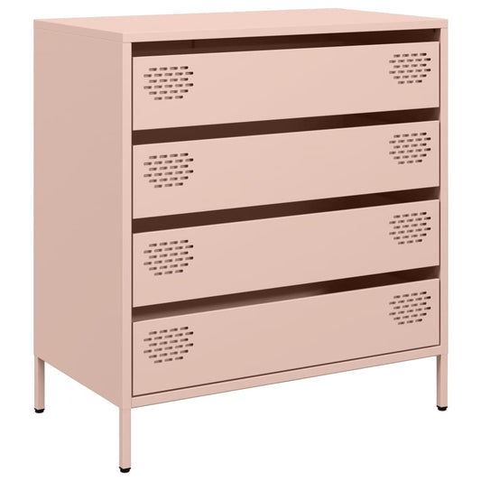 vidaXL Sideboard Pink 68x39x73,5 cm Cold-rolled Steel