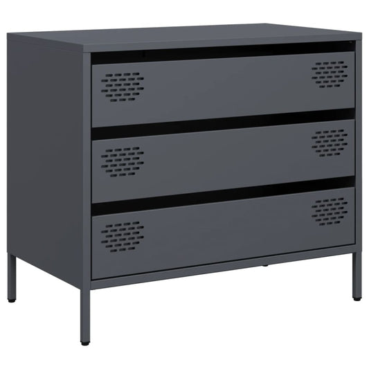 vidaXL Sideboard Anthracite 68x39x58.5 cm Cold-rolled Steel