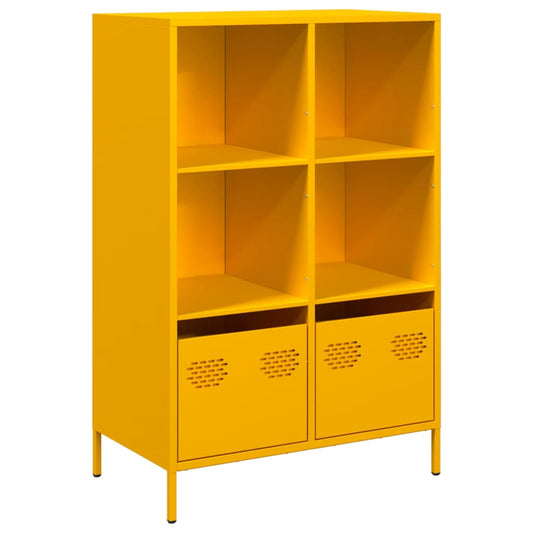 vidaXL Highboard Mustard Yellow 68x39x103.5 cm Steel