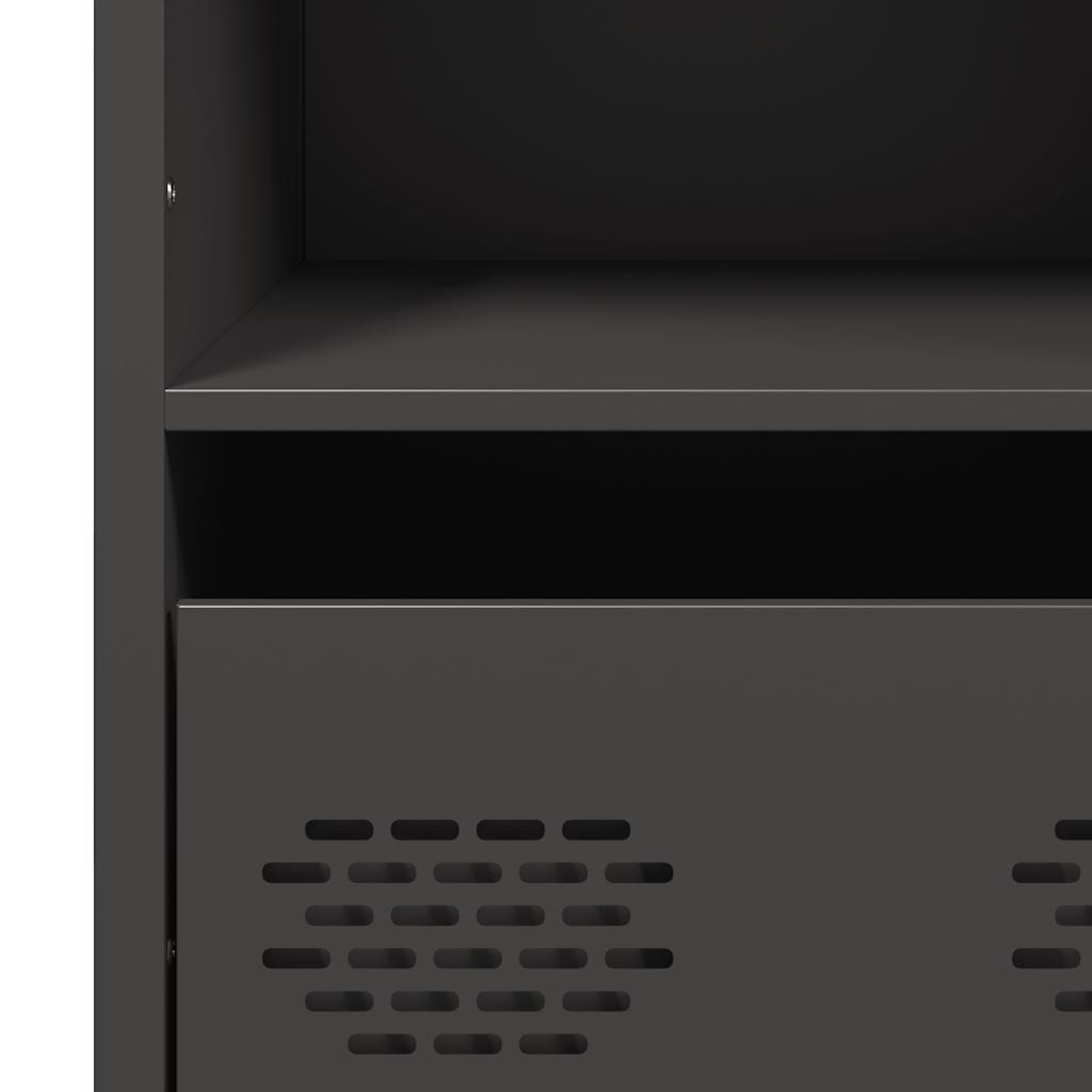 vidaXL Highboard Black 68x39x103.5 cm Steel