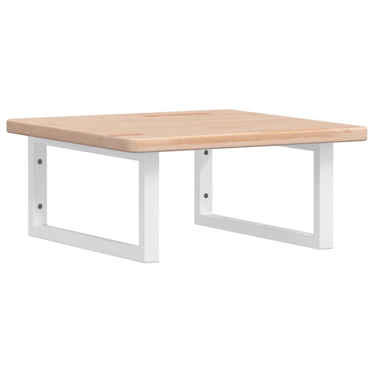 vidaXL Basin Shelf Wall Mounted Steel and Solid Wood Oak